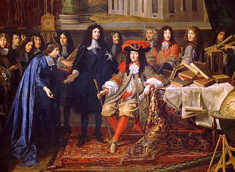 unknow artist Colbert Presenting the Members of the Royal Academy of Sciences to Louis XIV in 1667 oil painting image